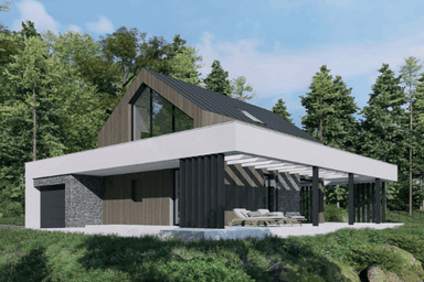 Wizualizacja domu jednorodzinnego New House 756 G1