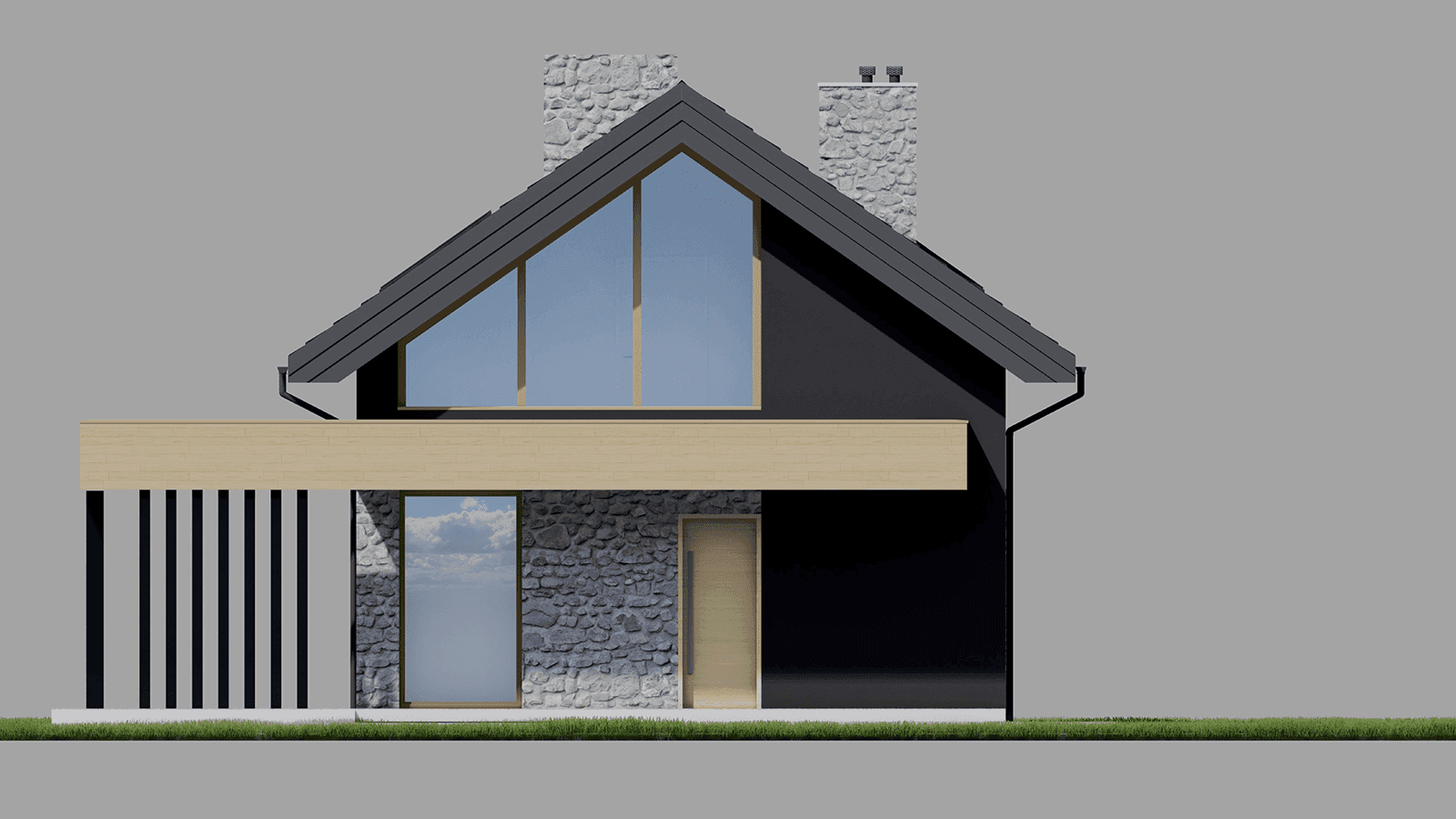 Elewacja frontowa projektu domu New House 757