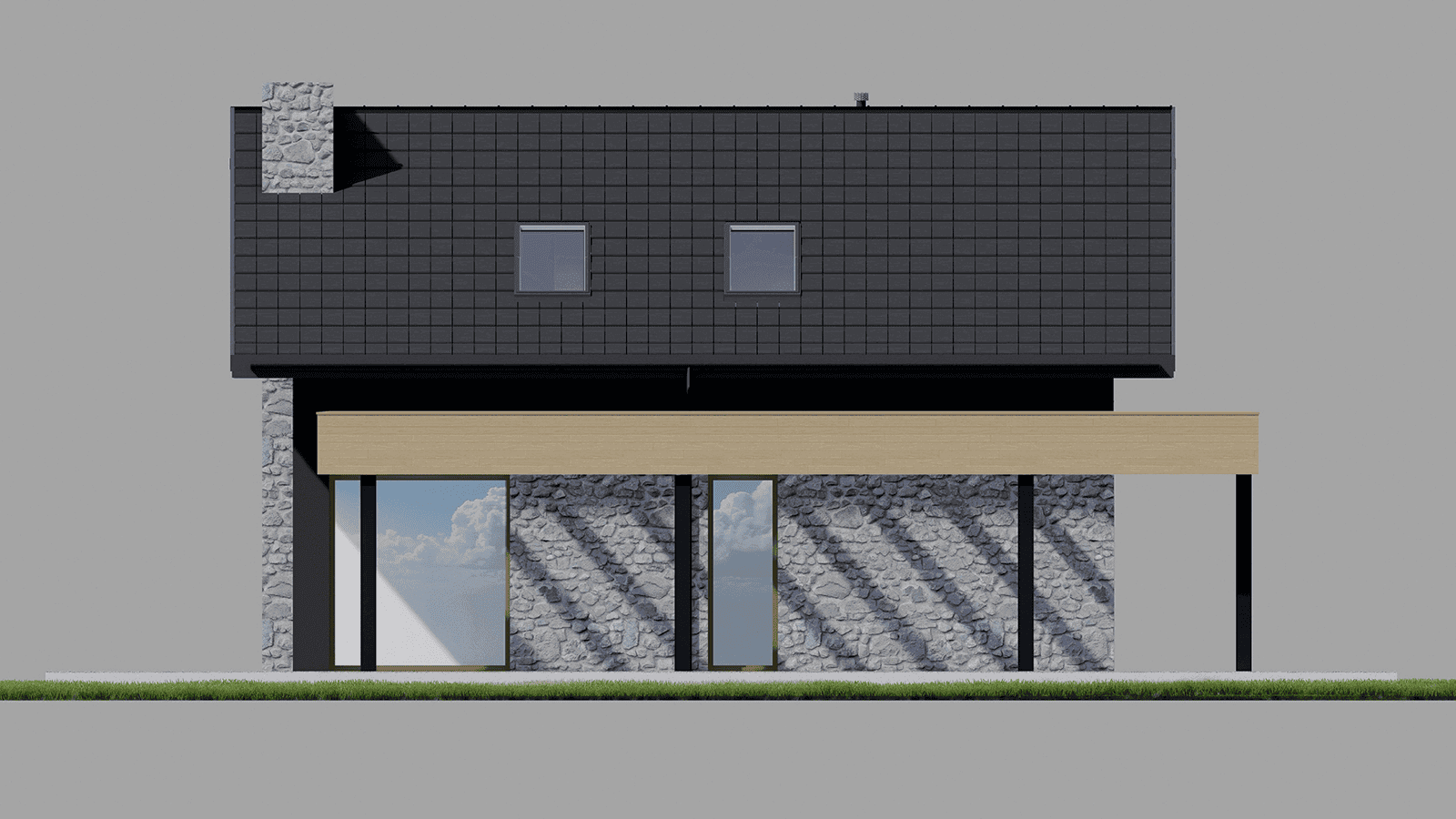 Elewacja boczna projektu domu New House 757