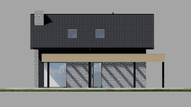 Elewacja boczna projektu domu New House 757