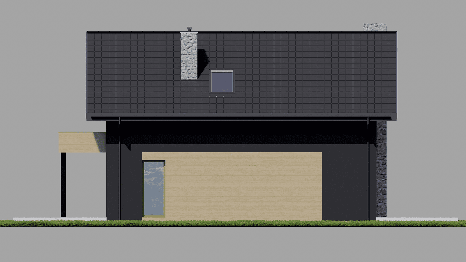 Elewacja boczna projektu domu New House 757