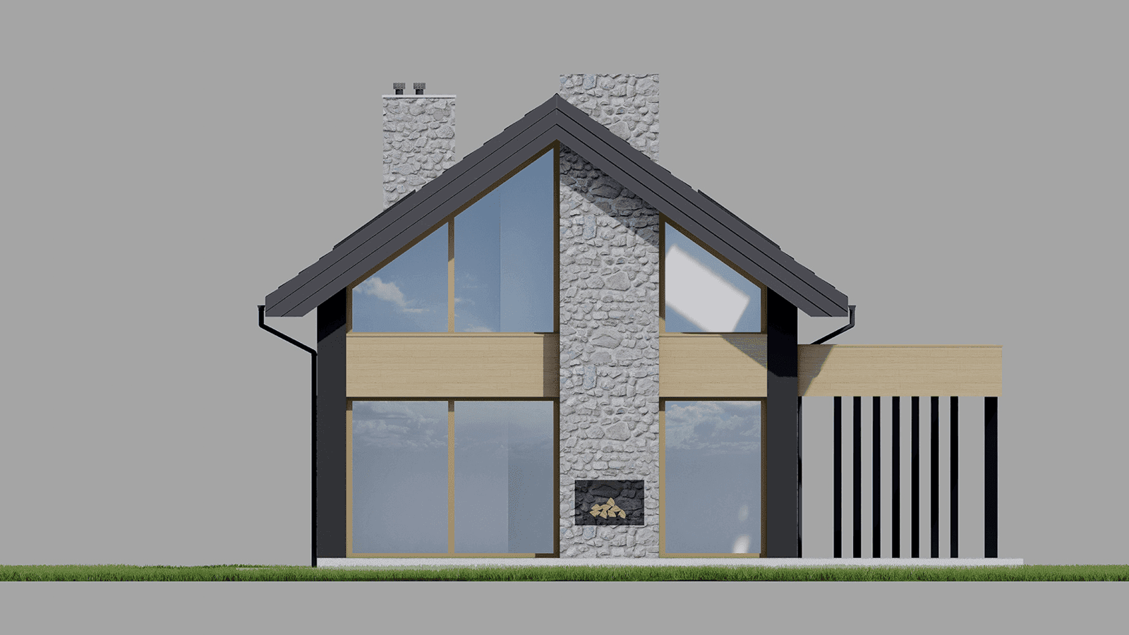 Elewacja tylna projektu domu New House 757