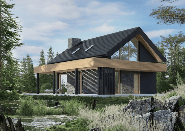 Wizualizacja domu jednorodzinnego New House 757