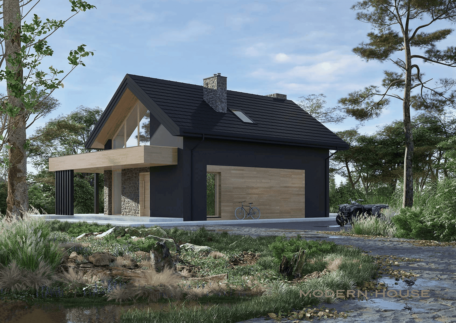 Wizualizacja domu jednorodzinnego New House 757