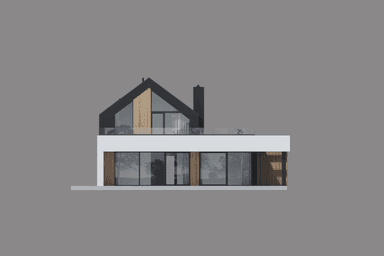 Elewacja tylna projektu domu New House 790 w1