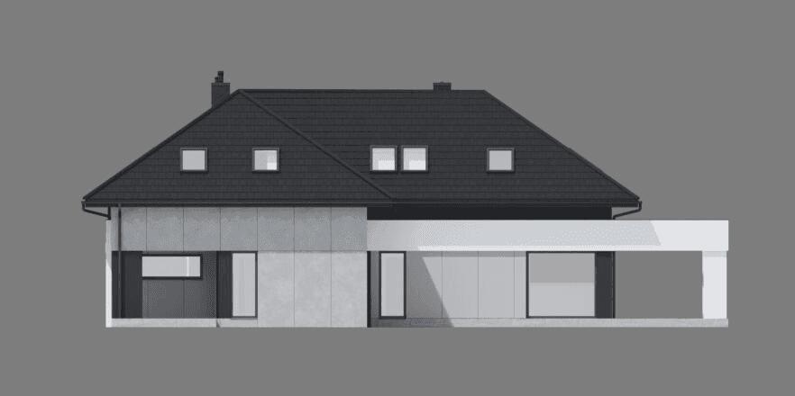 Elewacja tylna projektu domu New House 703