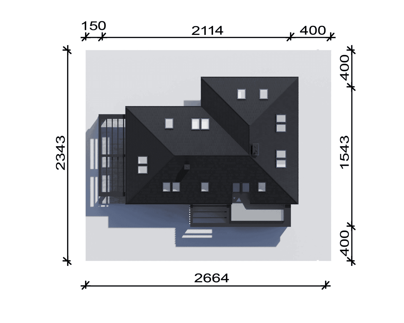 Usytuowanie projektu domu New House 703