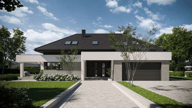 Wizualizacja domu jednorodzinnego New House 703