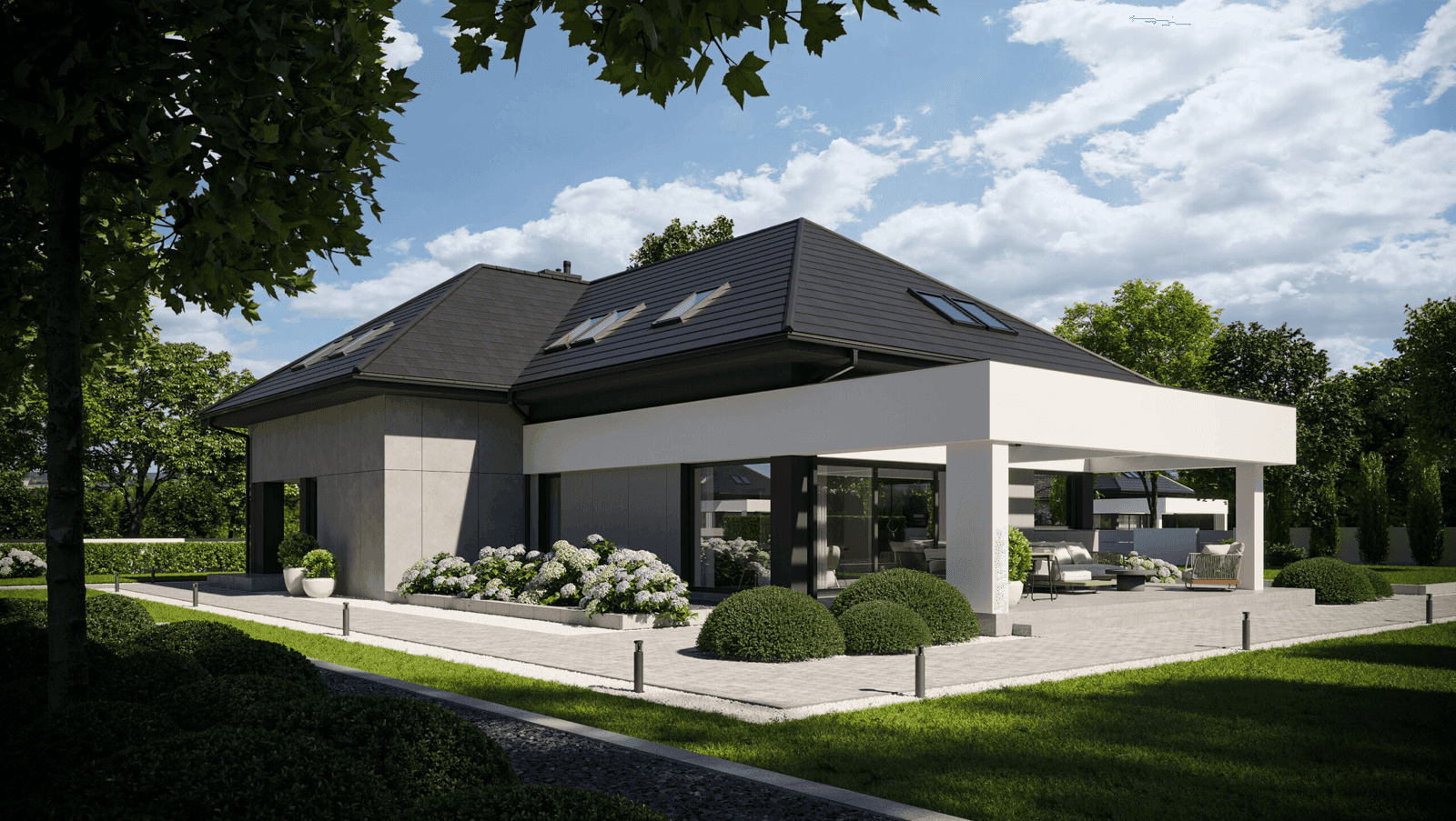 Wizualizacja domu jednorodzinnego New House 703