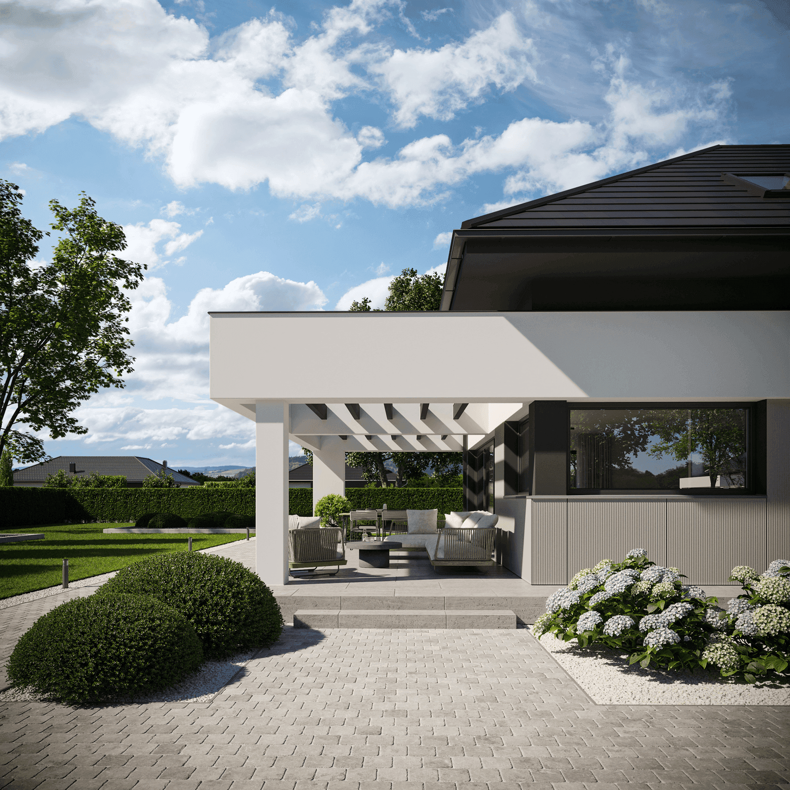 Wizualizacja domu jednorodzinnego New House 703