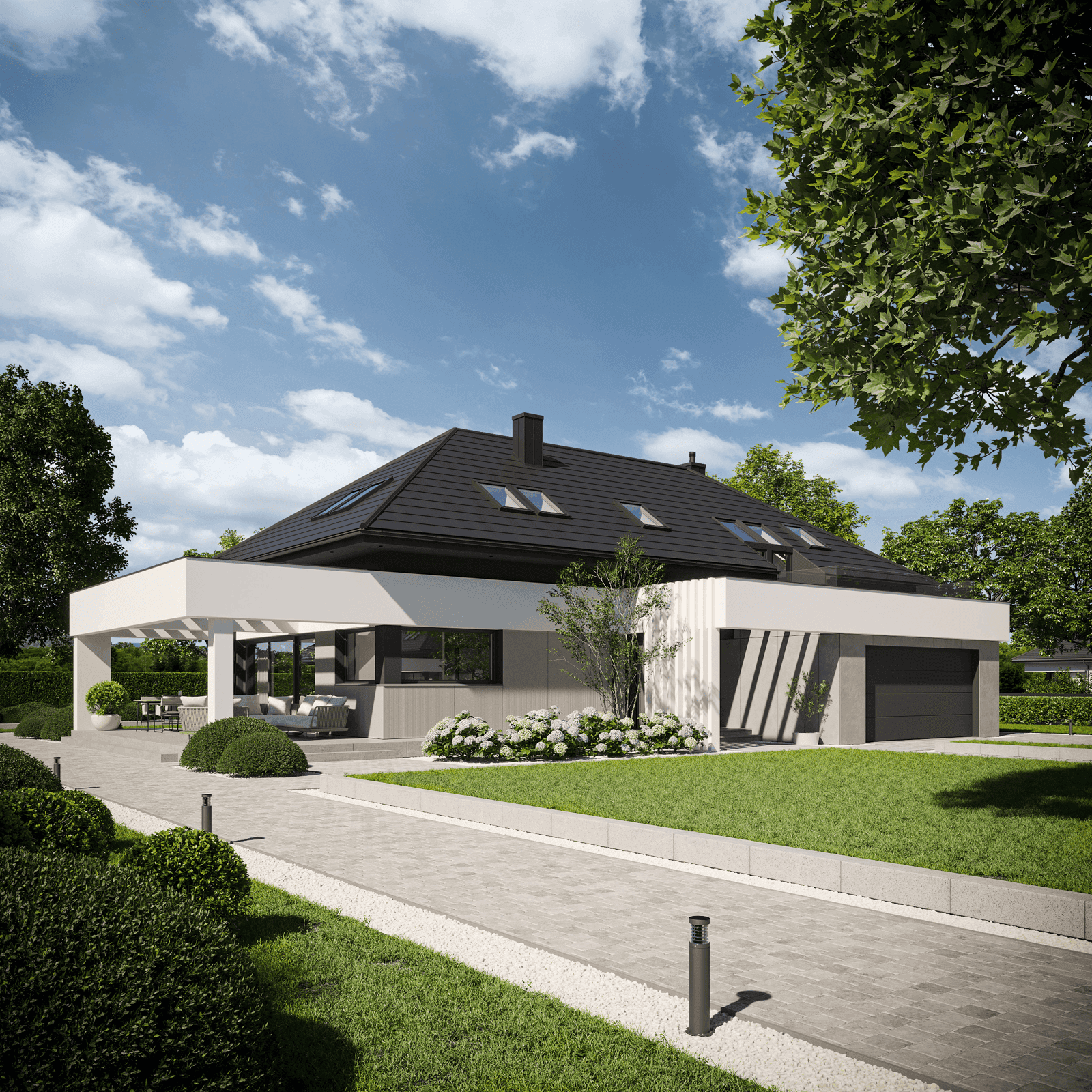 Wizualizacja domu jednorodzinnego New House 703