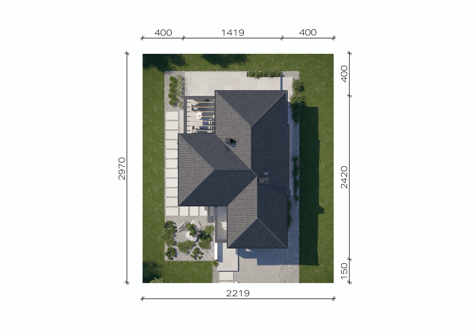 Usytuowanie projektu domu New House 708