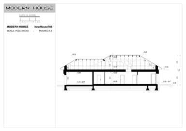 Przekrój projektu domu New House 708