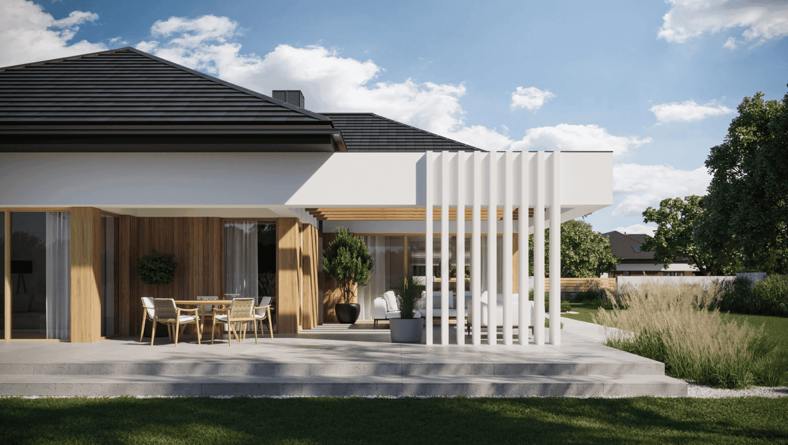 Wizualizacja domu jednorodzinnego New House 708