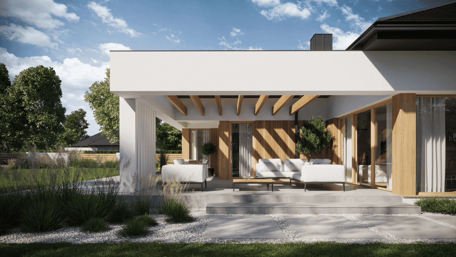 Wizualizacja domu jednorodzinnego New House 708
