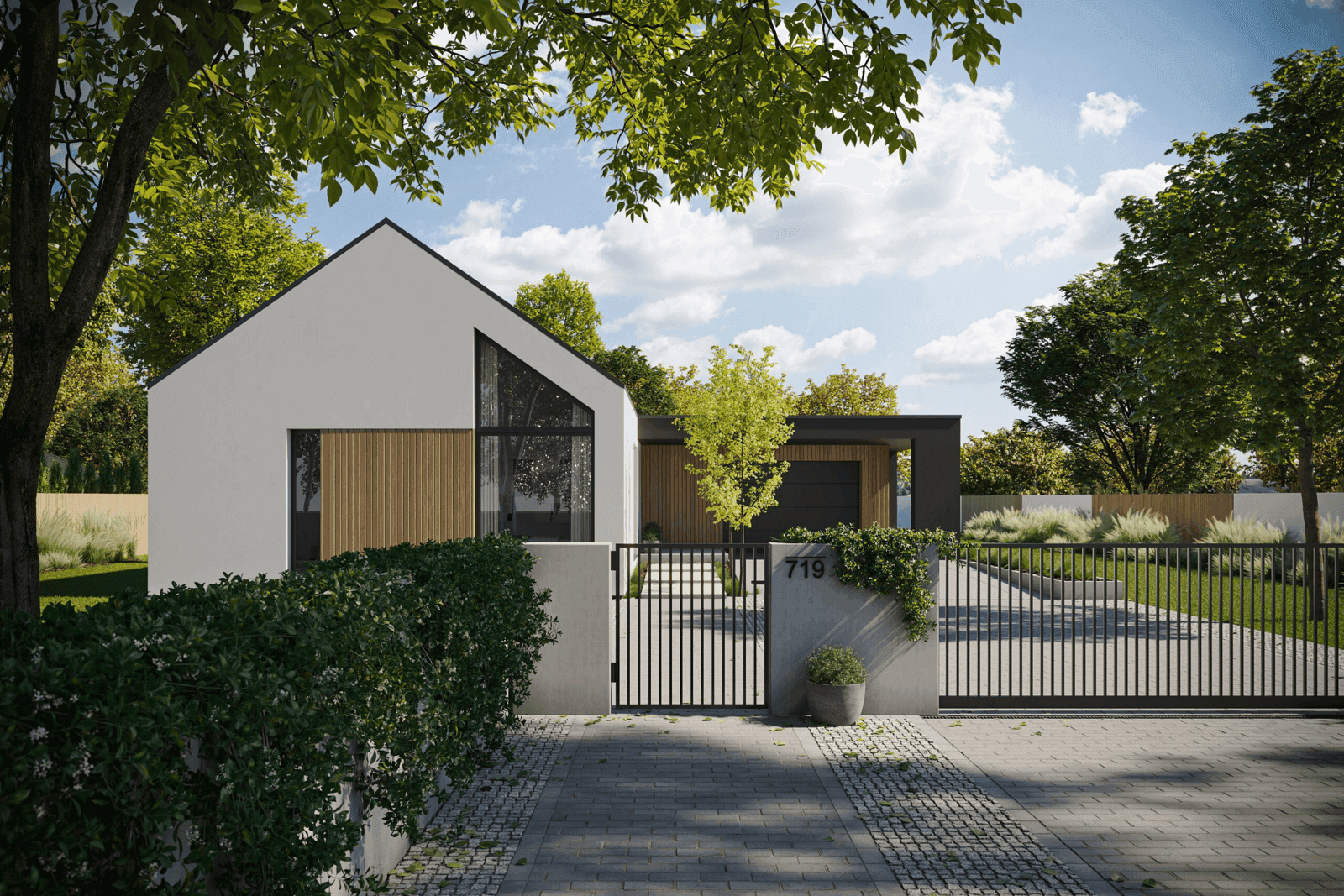 Wizualizacja domu jednorodzinnego New House 719