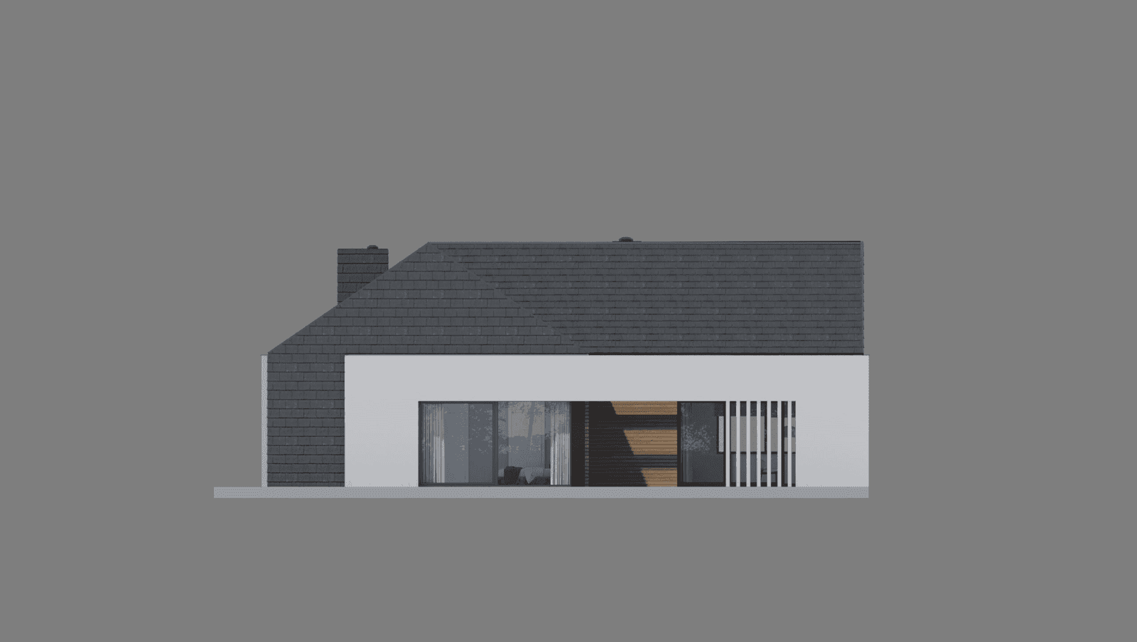 Elewacja tylna projektu domu New House 724