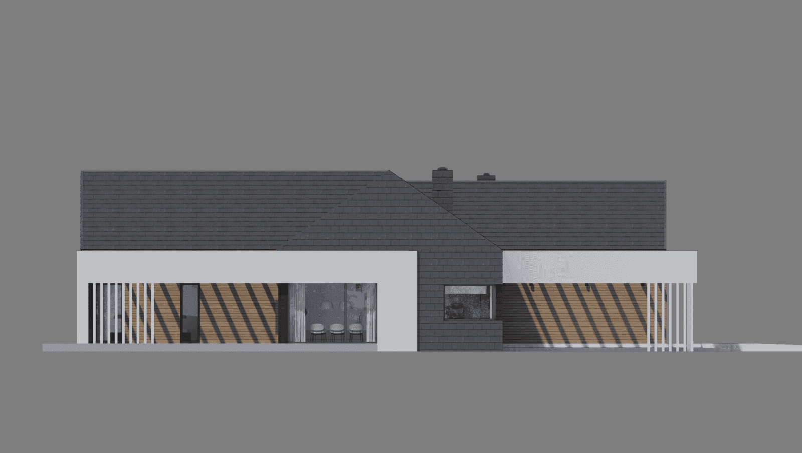 Elewacja boczna projektu domu New House 724