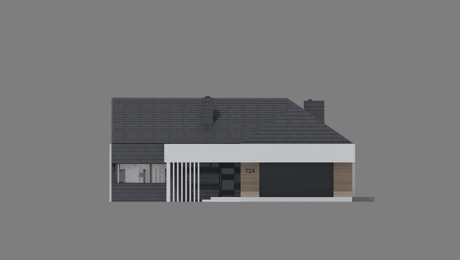 Elewacja frontowa projektu domu New House 724