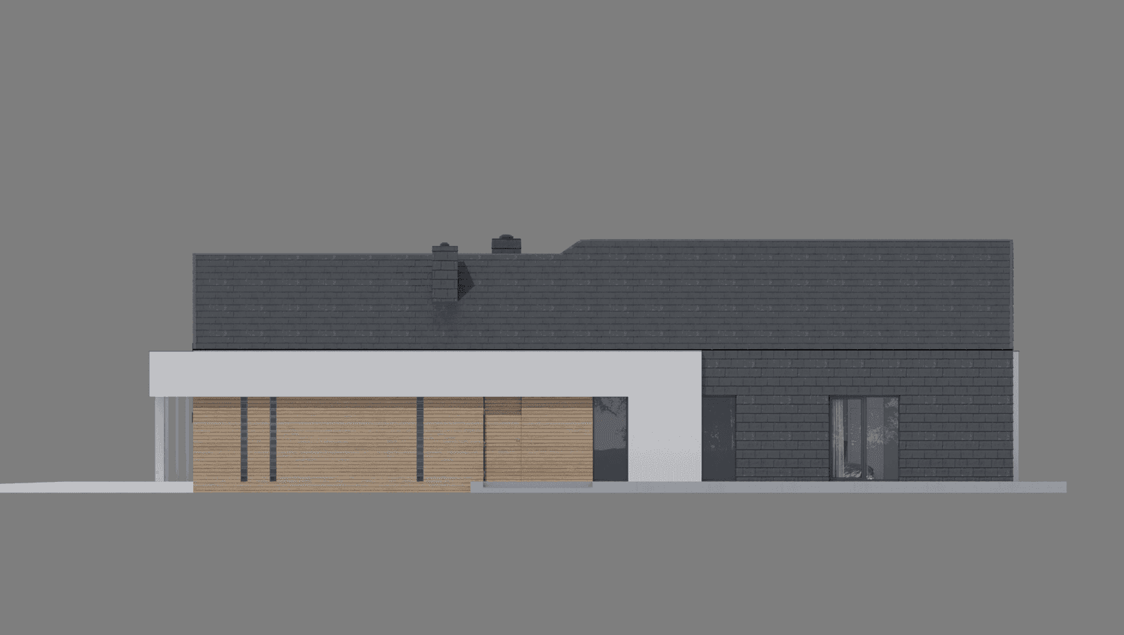 Elewacja boczna projektu domu New House 724