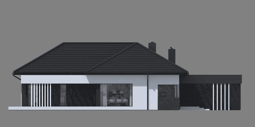 Elewacja boczna projektu domu New House 725