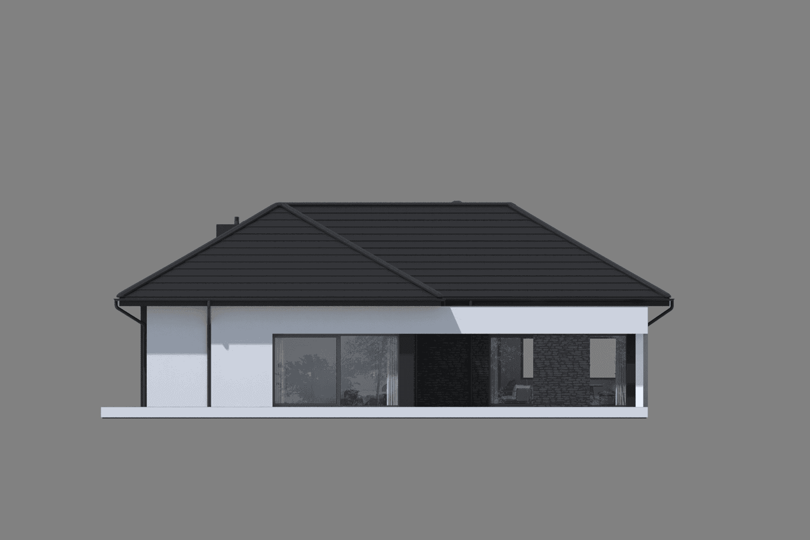 Elewacja tylna projektu domu New House 725