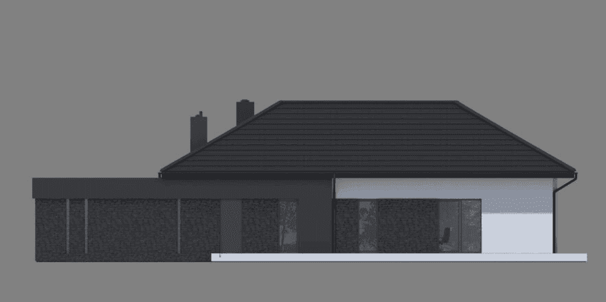 Elewacja boczna projektu domu New House 725