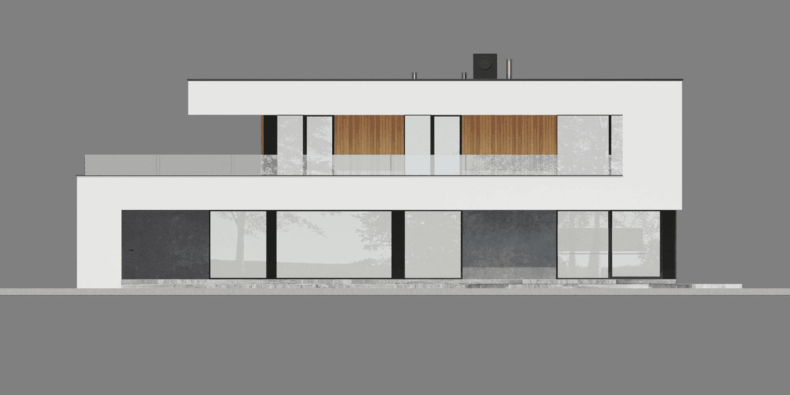 Elewacja tylna projektu domu New House 727