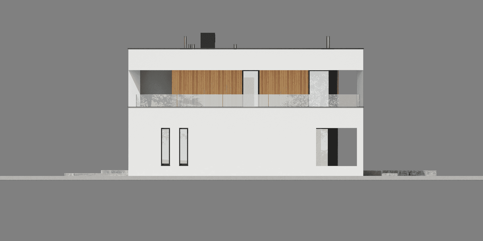 Elewacja boczna projektu domu New House 727