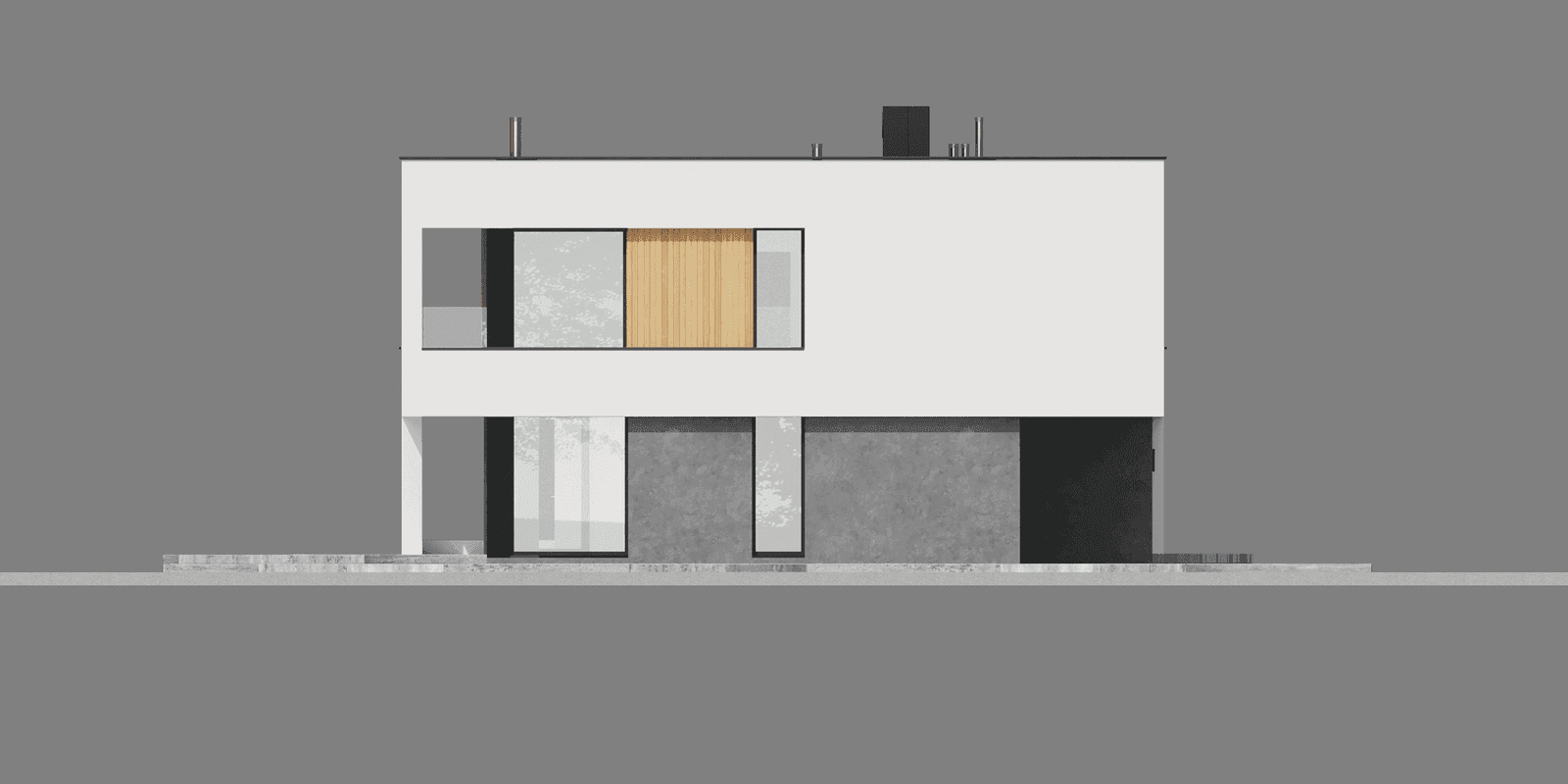 Elewacja boczna projektu domu New House 727