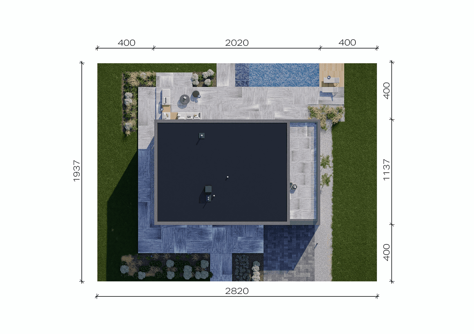 Usytuowanie projektu domu New House 727
