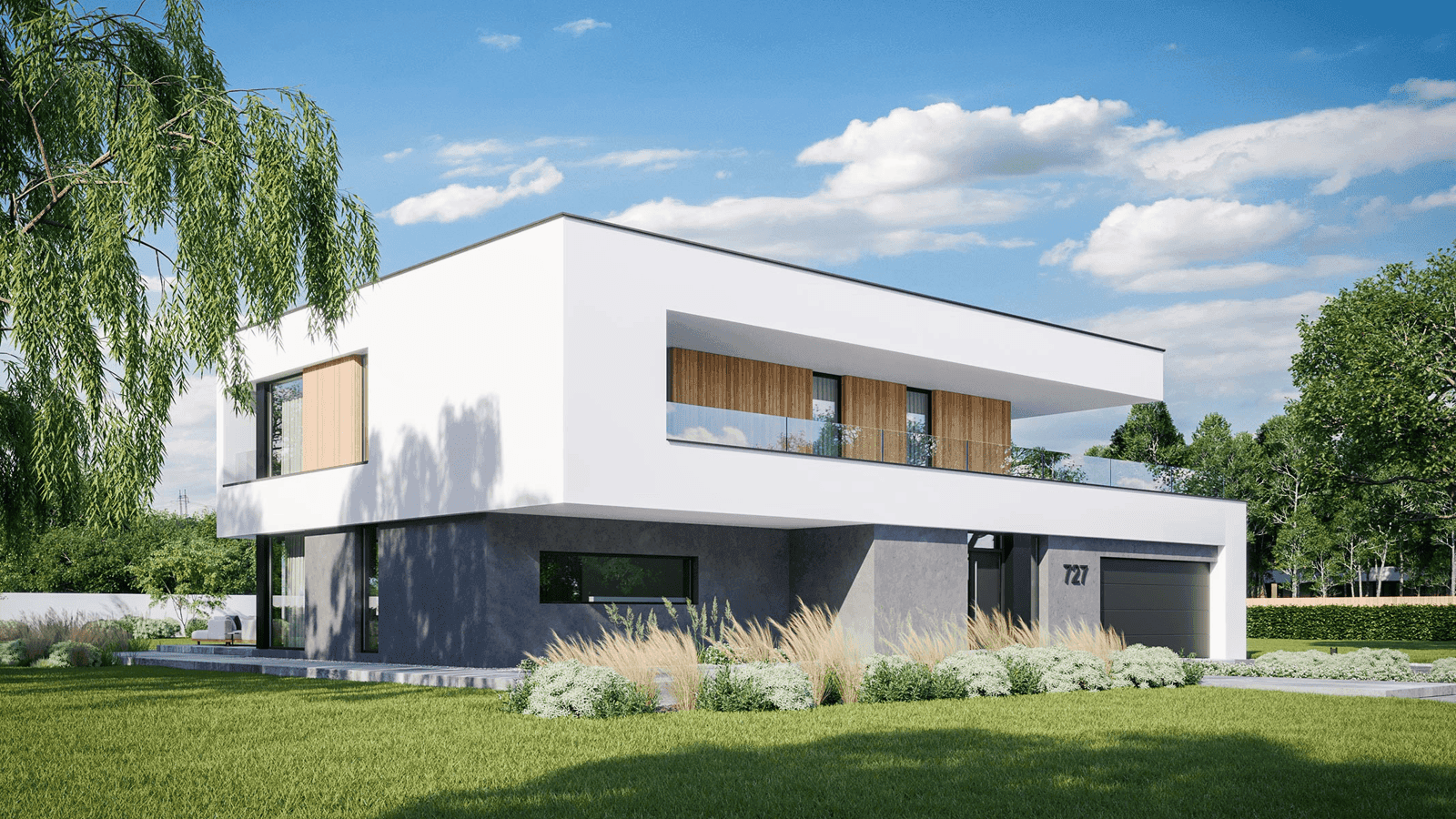 Wizualizacja domu jednorodzinnego New House 727