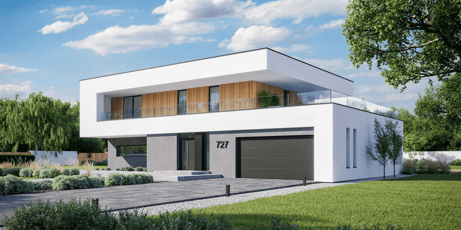 Wizualizacja domu jednorodzinnego New House 727