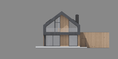 Elewacja tylna projektu domu New House 759 w1