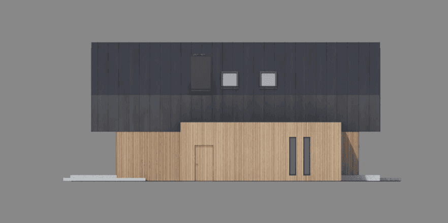 Elewacja boczna projektu domu New House 759 w1