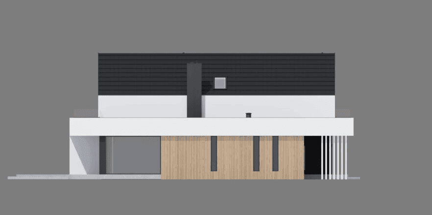 Elewacja boczna projektu domu New House 790 w2