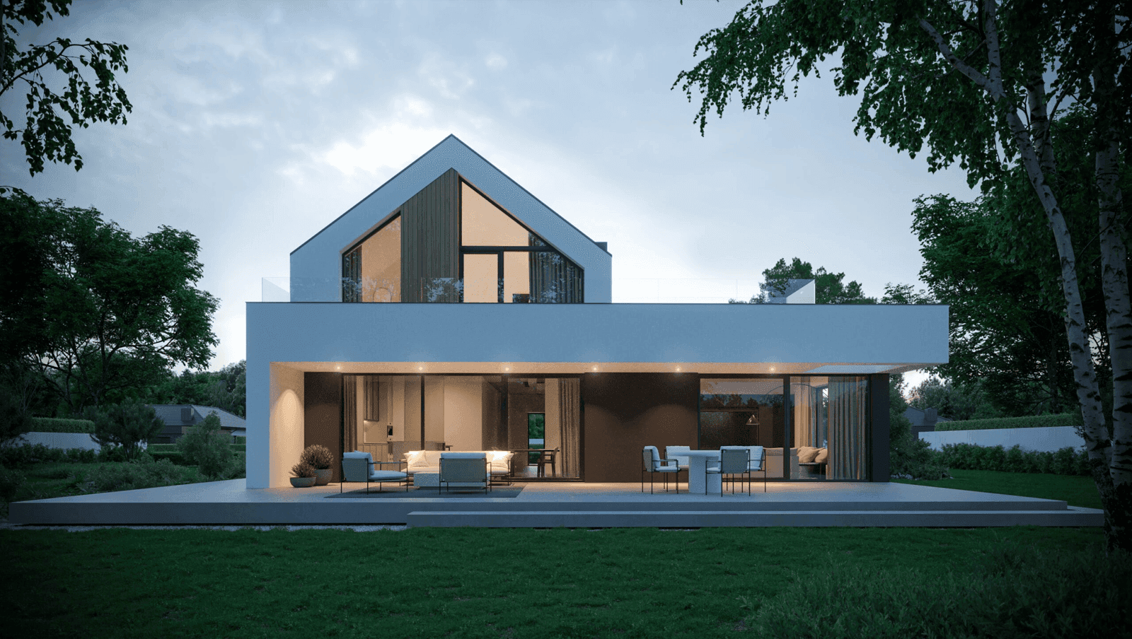 Wizualizacja domu jednorodzinnego New House 790 w2