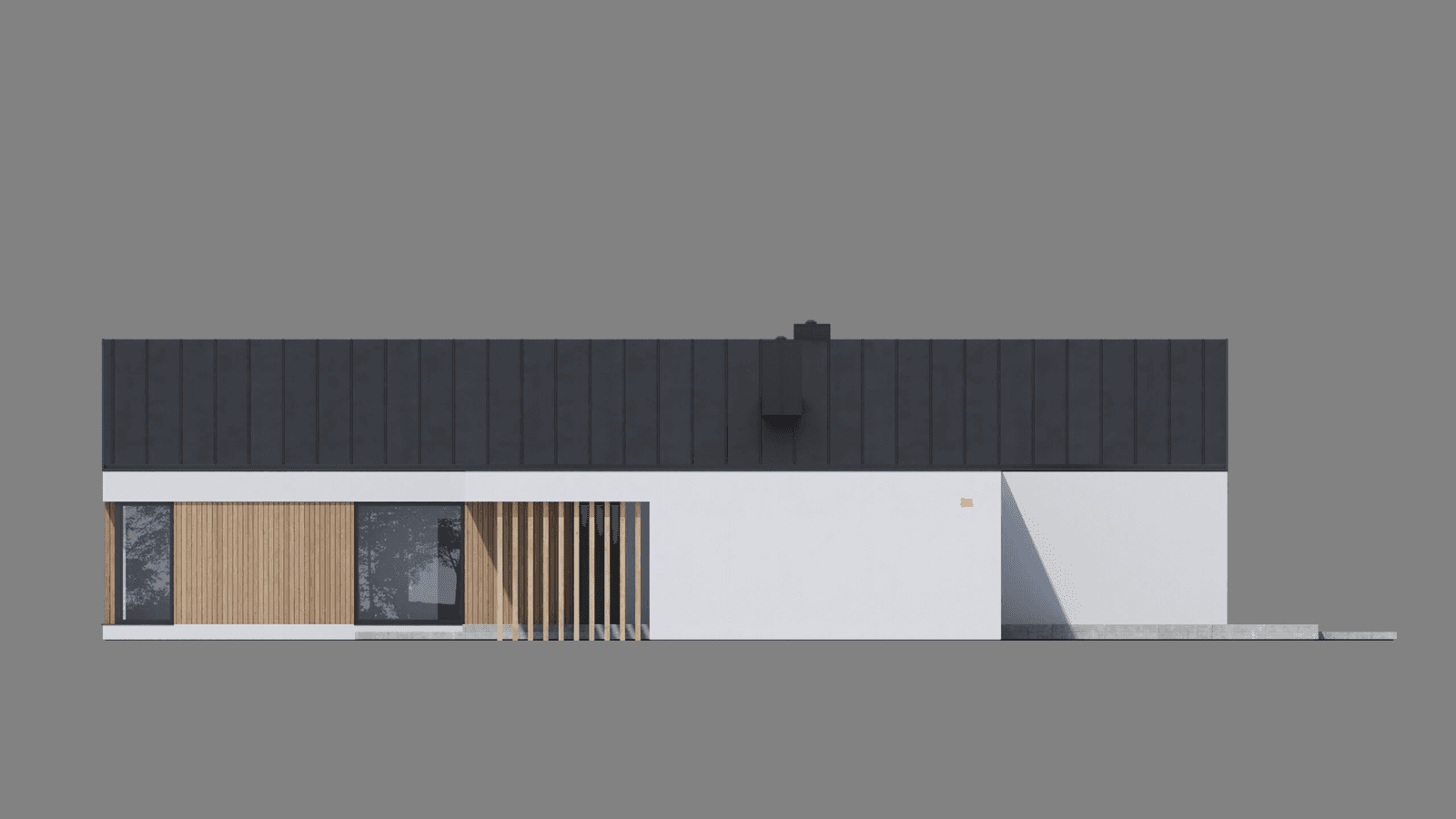 Elewacja projektu domu parterowego NewHouse 715 G2