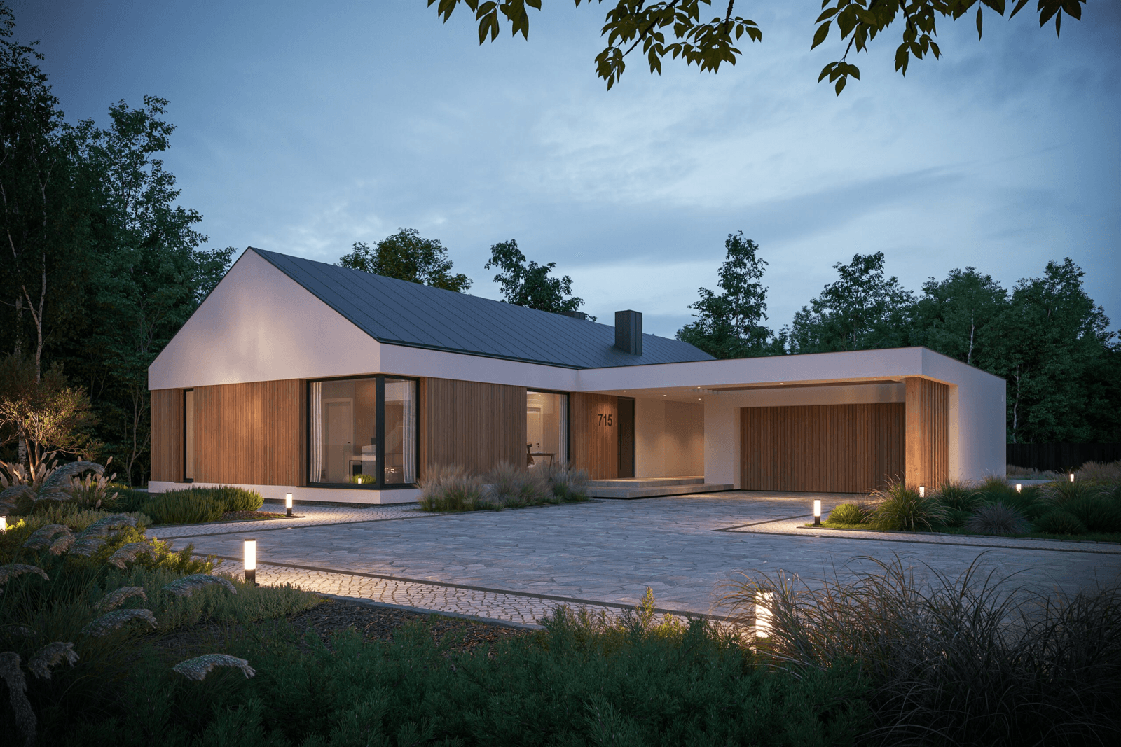 Projekt domu z dachem dwuspadowym NewHouse 715 G2