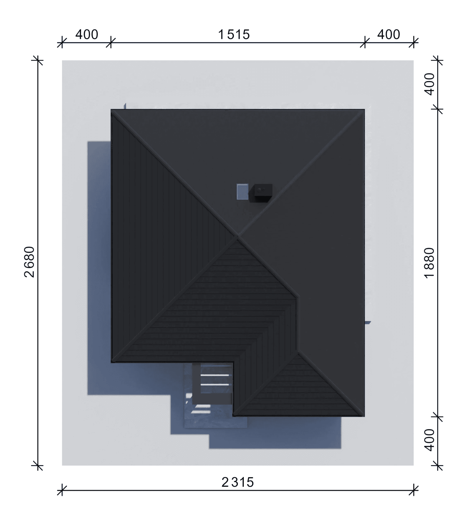 Usytuowanie budynku projektu New House 761