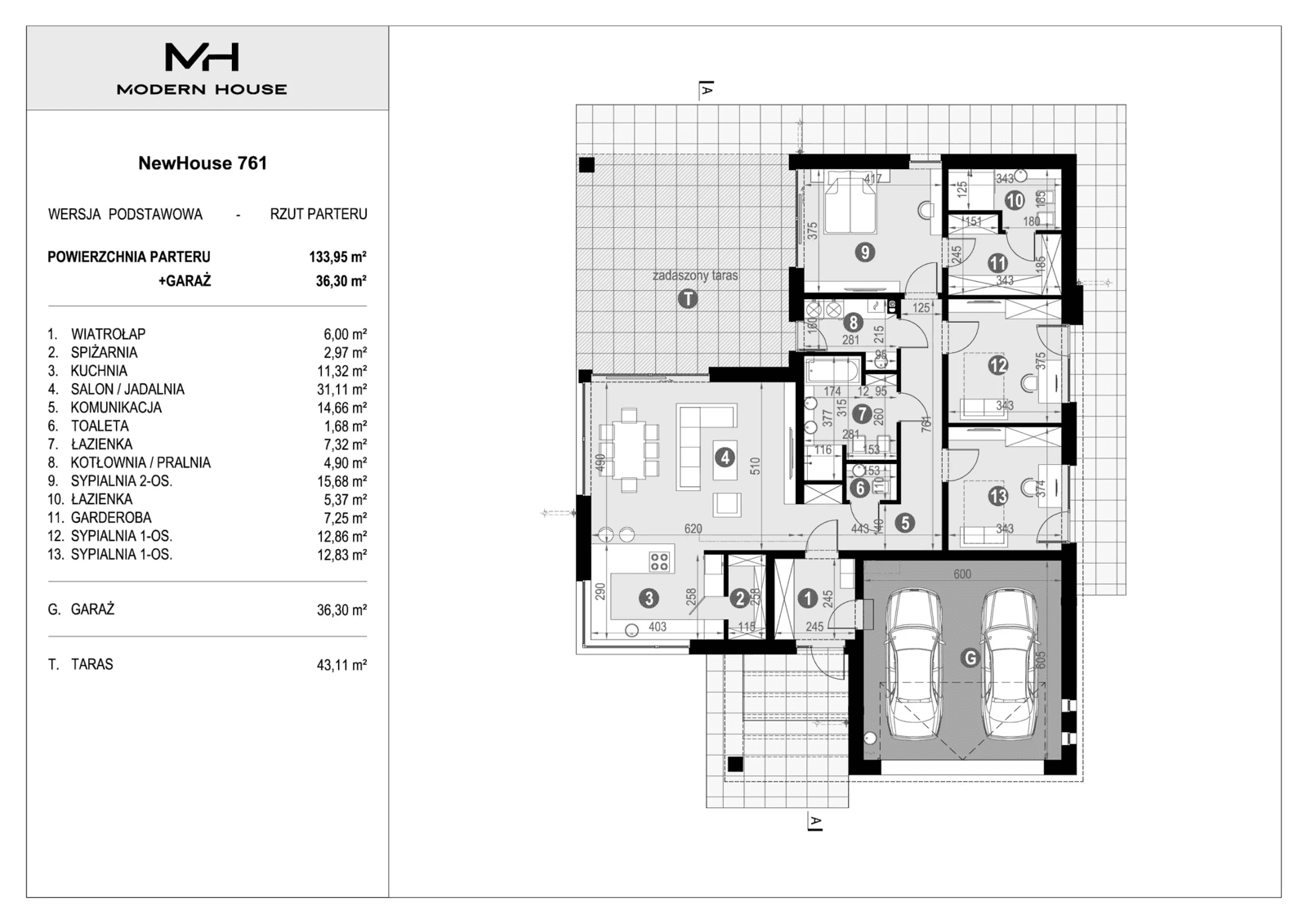 Rzut parteru New House 761