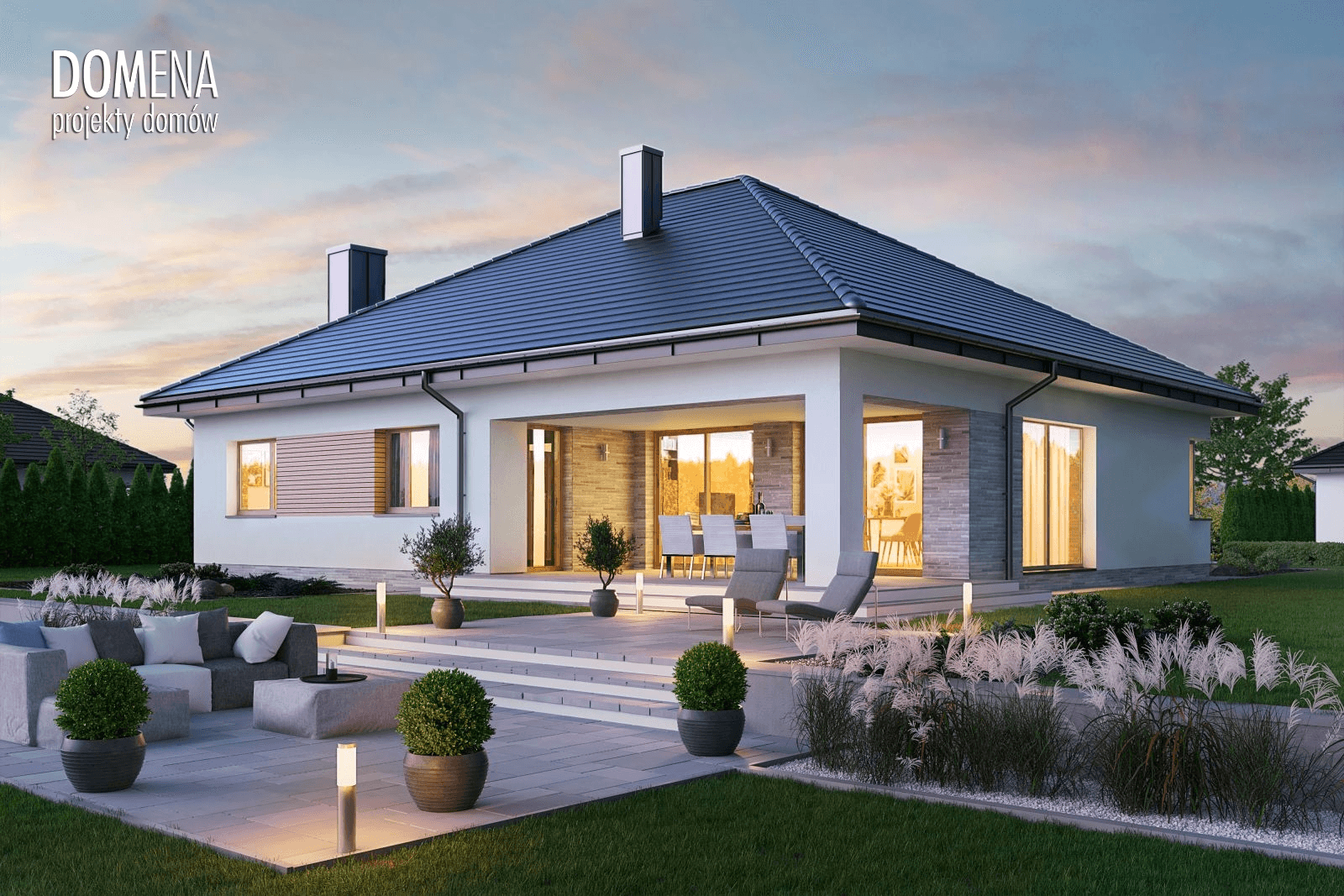 Projekt domu jednorodzinnego Domena 124A
