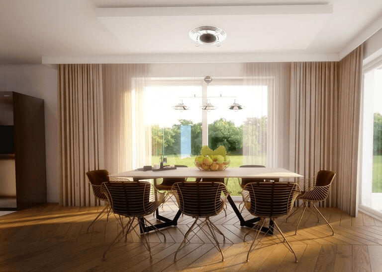 Piękna jadalnia w projekcie domu Domena 124A
