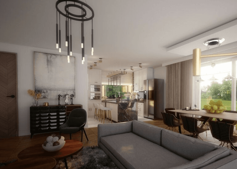 Wnętrze projektu domu Domena 124 A