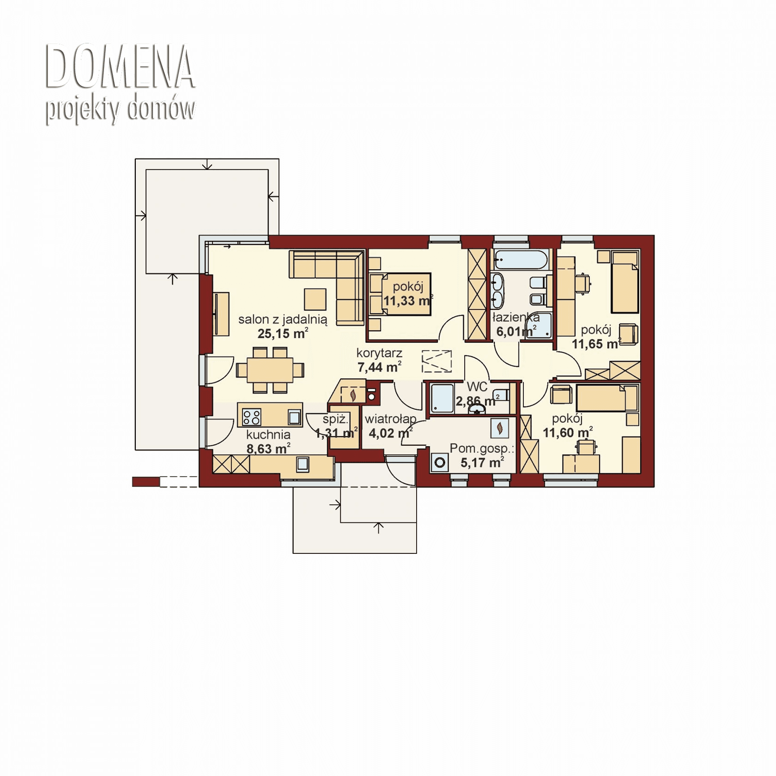 Rzut parteru Domena 151C
