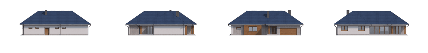 Elewacje w projekcie domu Domena 110 B