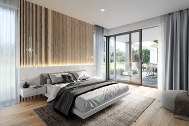 Projekt sypialni w projekcie domu jednorodzinnego Hiacynt wariant B