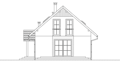 Przekrój w projekcie Domek Lipowy