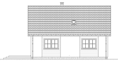 Elewacja ogrodowa projektu Domek Lipowy