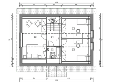 Rzut poddasza domu Domek Lipowy